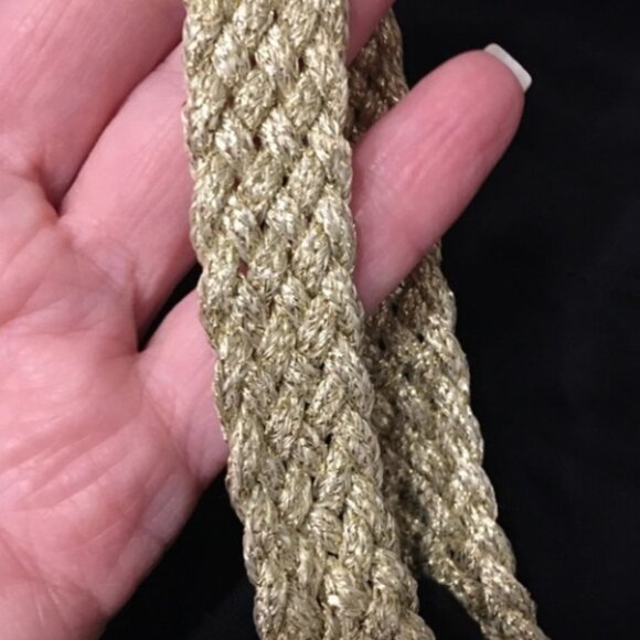 Style & Co Black Dress w/ Gold Braided Cord Trim - Picture 5 of 11